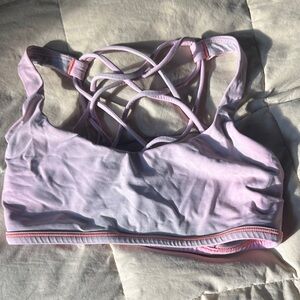 Lululemon Athletica Light Pink Strappy Sports Bra